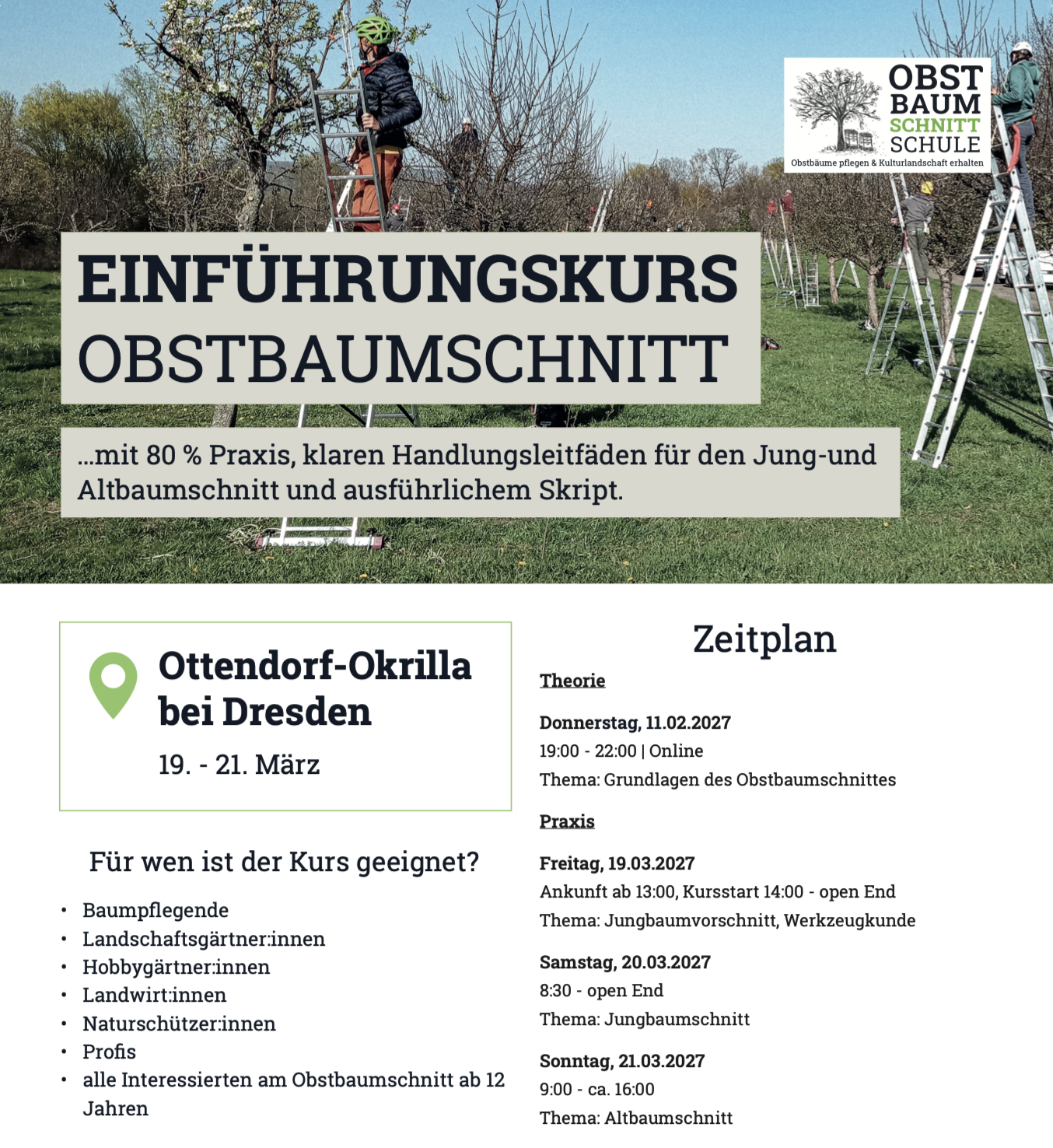 Obstbaumschnitt Dresden Ottendorf-Okrilla Baumwartin
